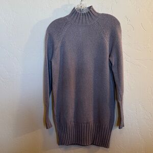 Sweater dress with mock neck